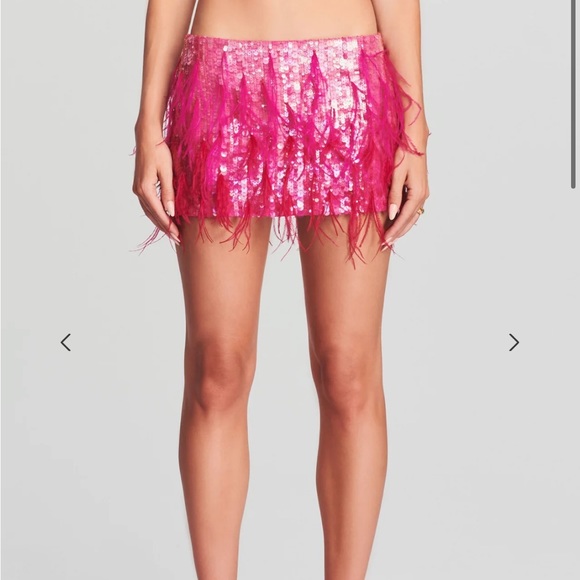 RETROFETE athana sequin feather skirt - Picture 1 of 5